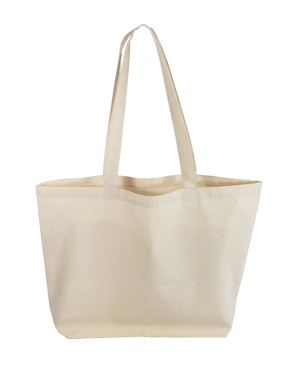 120 ct Large Size Light Canvas Wholesale Tote Bag with Long 