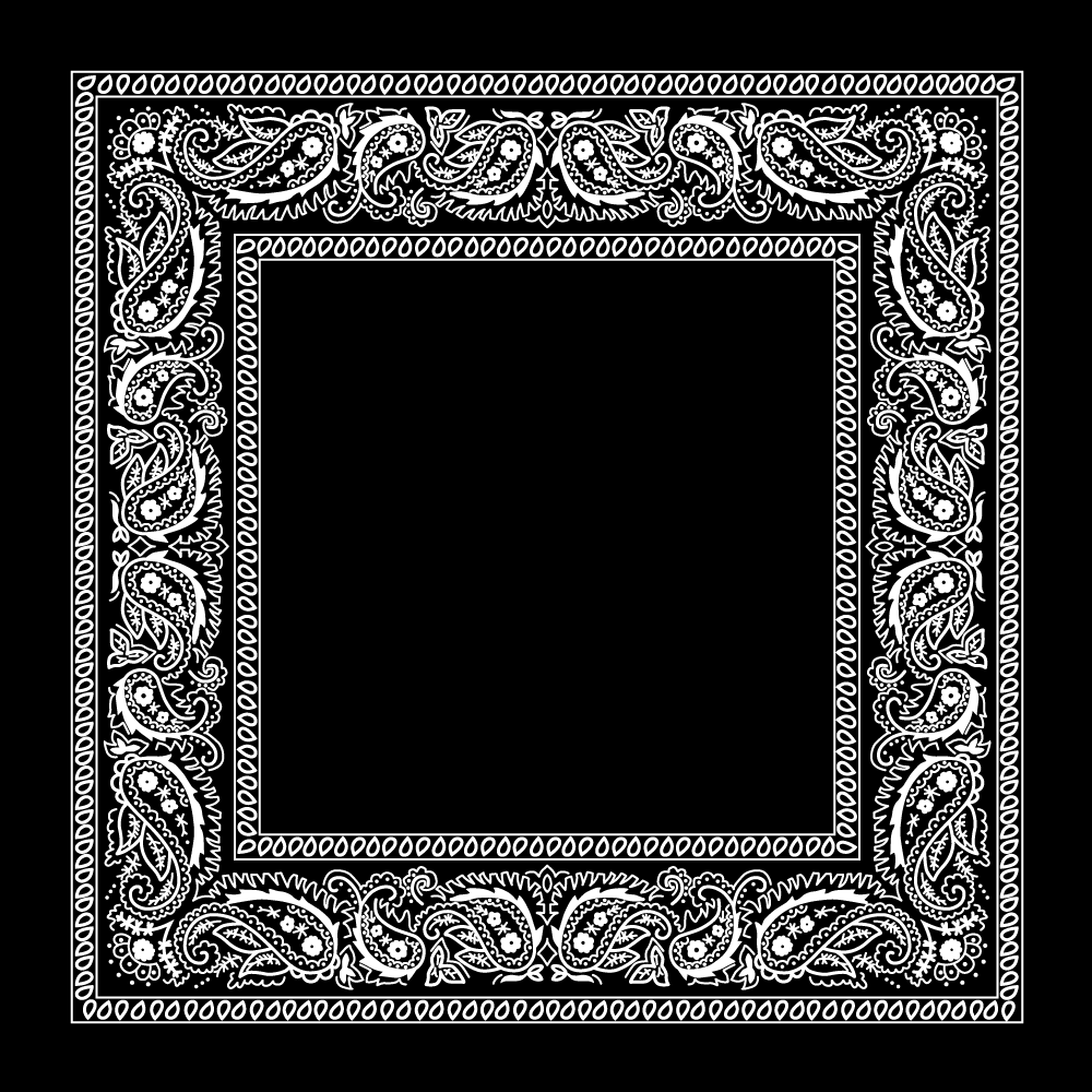 120 ct Easy-Print Open Center Paisley Cotton Bandana - Pack of 120