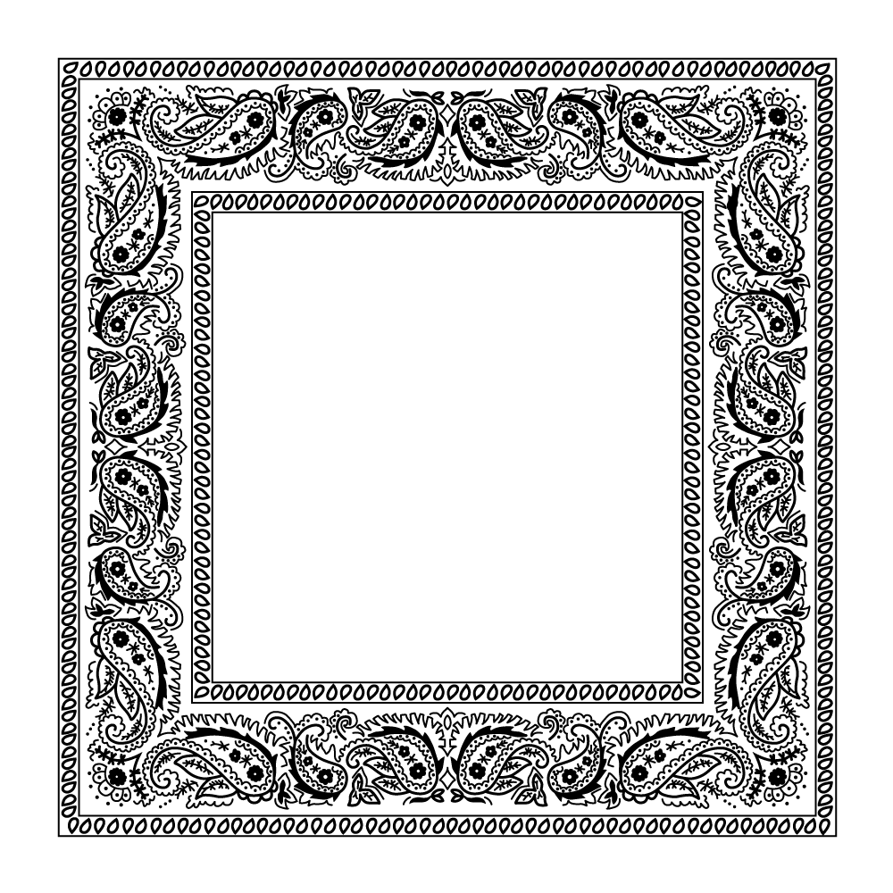 120 ct Easy-Print Open Center Paisley Cotton Bandana - Pack of 120