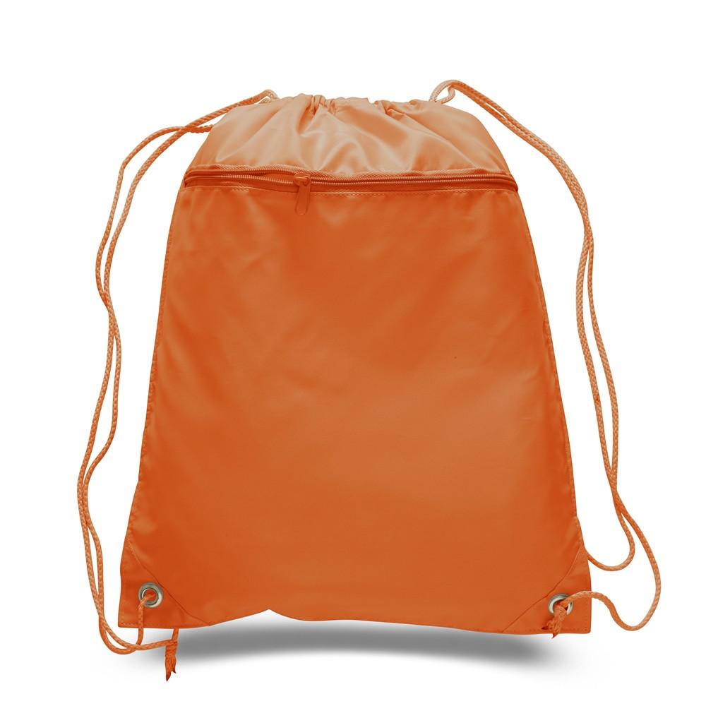 cheap Orange Drawstring Bags