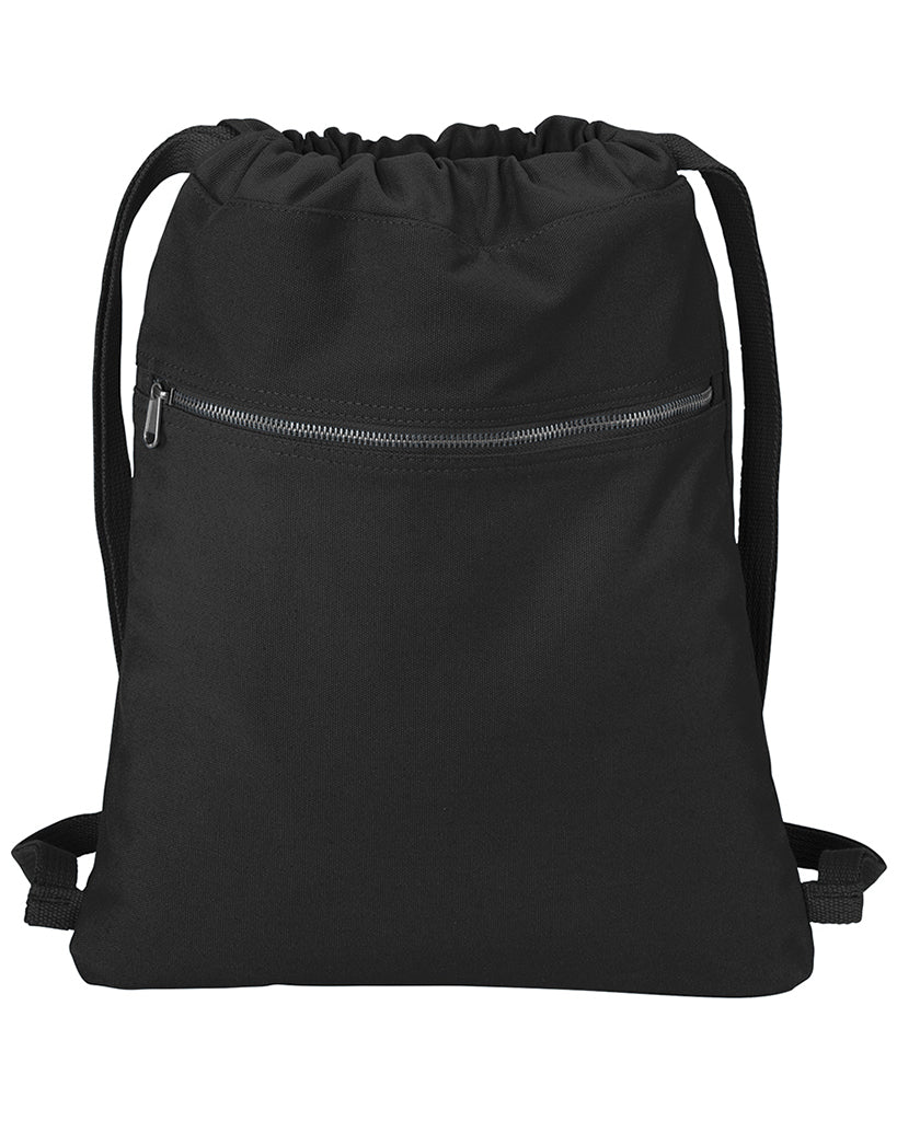 Metal Zippered Front Pocket Beach Wash Cinch Pack