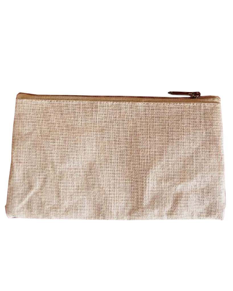 300 ct Rectangular Jute / Canvas Pouch with Zipper Closure - By Case