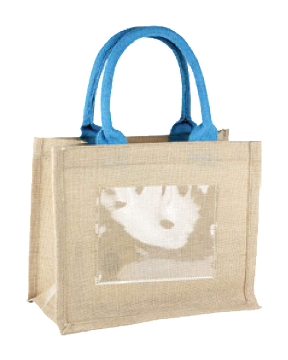 rustic favor burlap bag totebagfactory blue