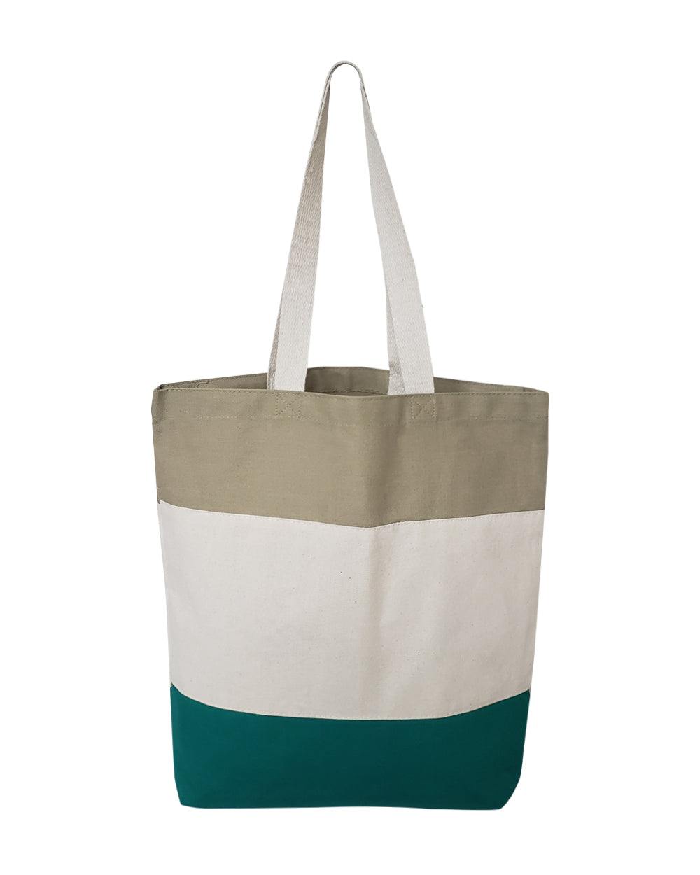 12 ct Wholesale Heavy Canvas Tote Bags Tri-Color - By Dozen