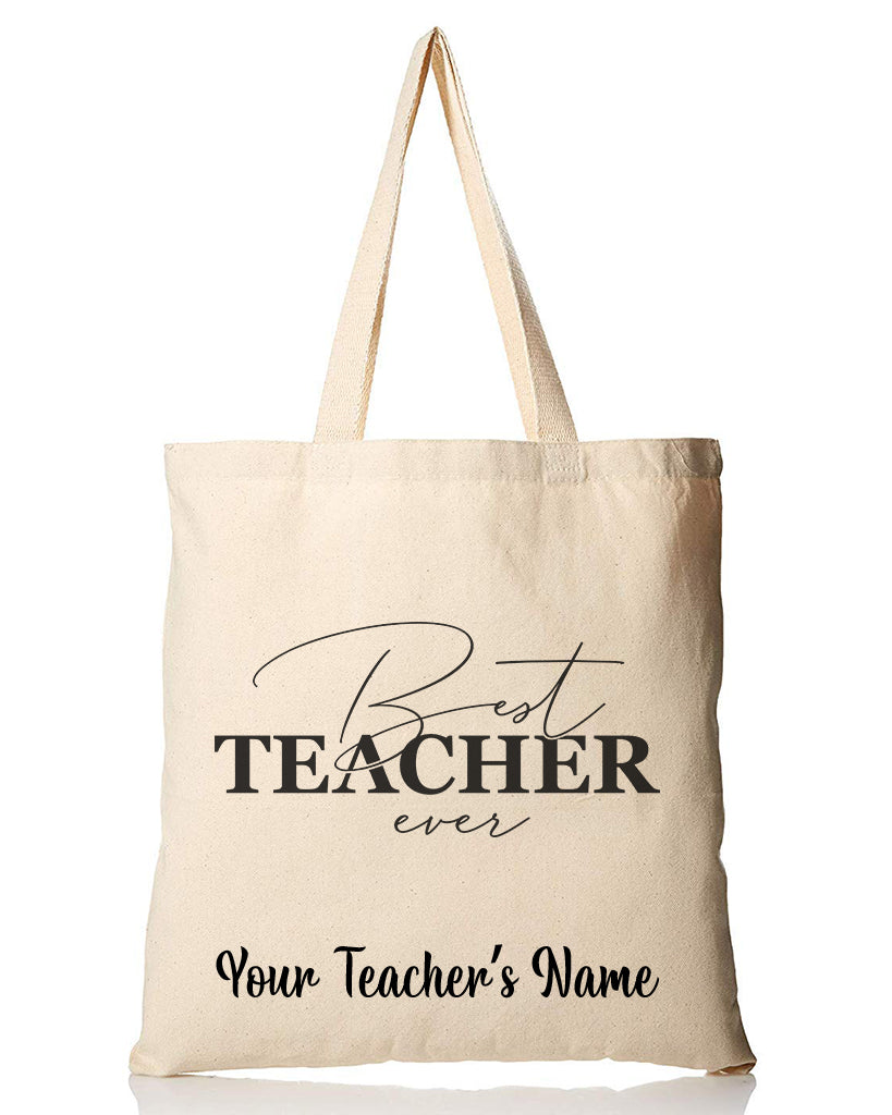 Best Teacher Ever Rule Customizable Tote Bag - Teacher's Tote Bags