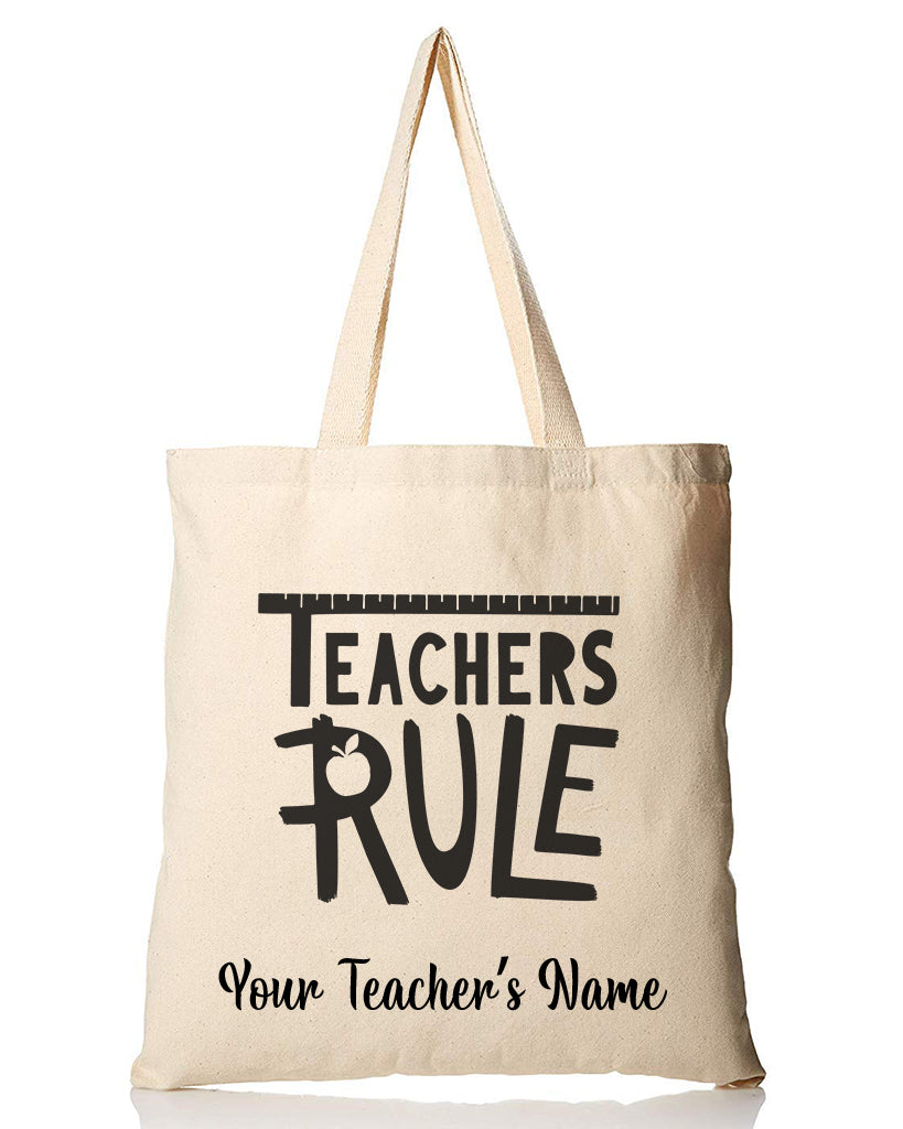 Teaches Rule Customizable Tote Bag - Teacher's Tote Bags