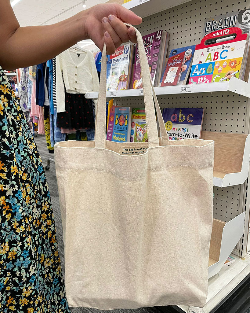 Washed Relaxed Recycled Canvas Grocery Bag – Large