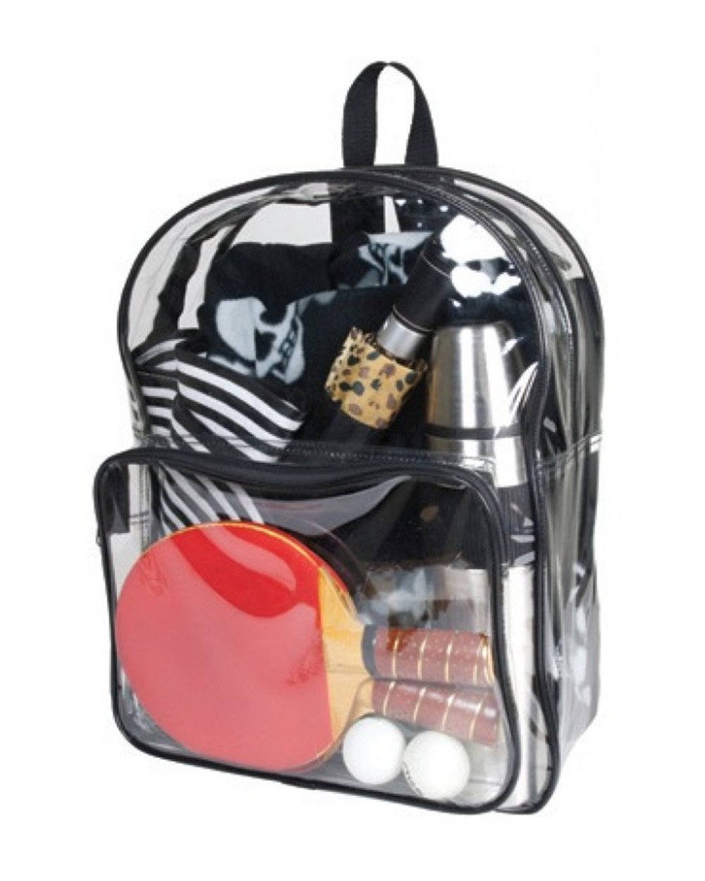 adjustable eastsport clear backpack front pocket