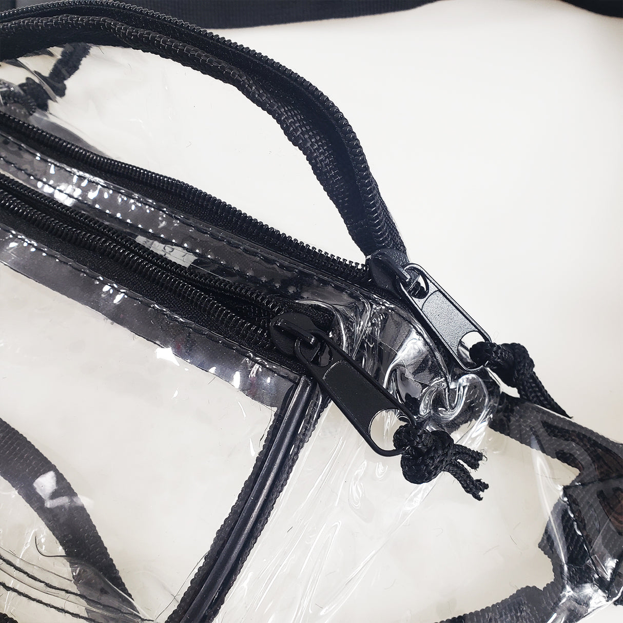 Clear Fanny Pack Zipper Details