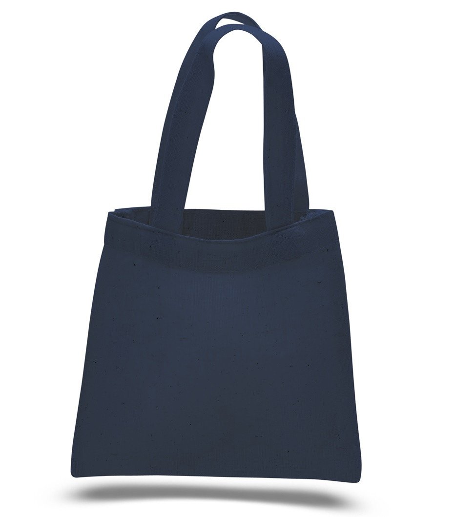 Navy MINI Cotton Totes wholesale