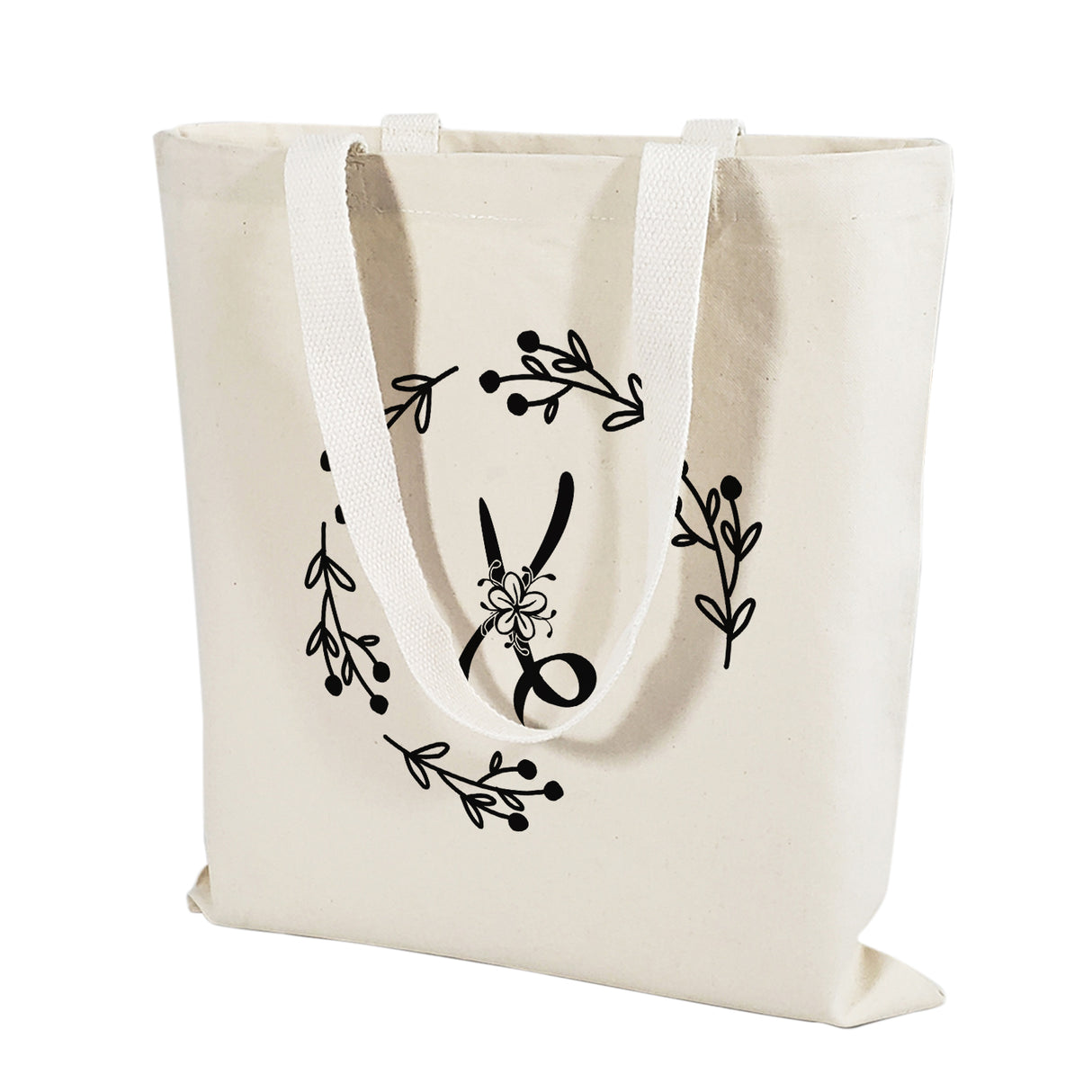 ''X'' Letter Initial Canvas Tote Bag - Initials Bags