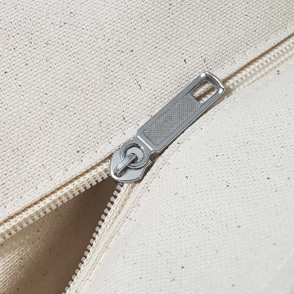 Zippered Canvas Tote Bags with Inside Zippered Pocket - TG261