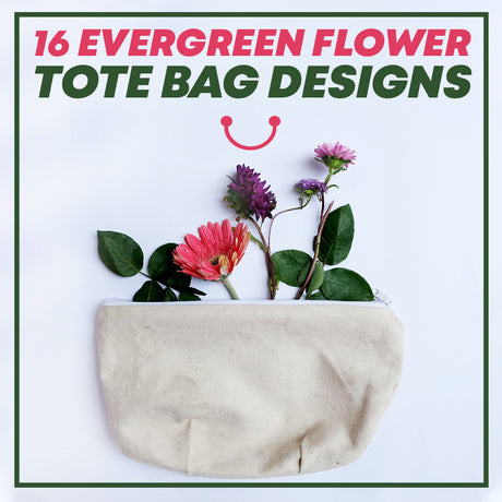 tote bag with flowers