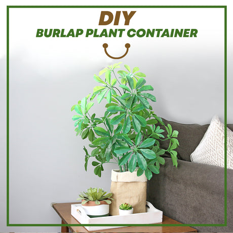 DIY Burlap Plant Container