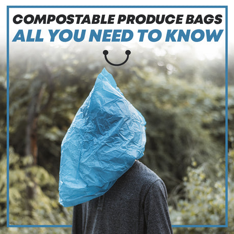 two women hanging up compostable bags