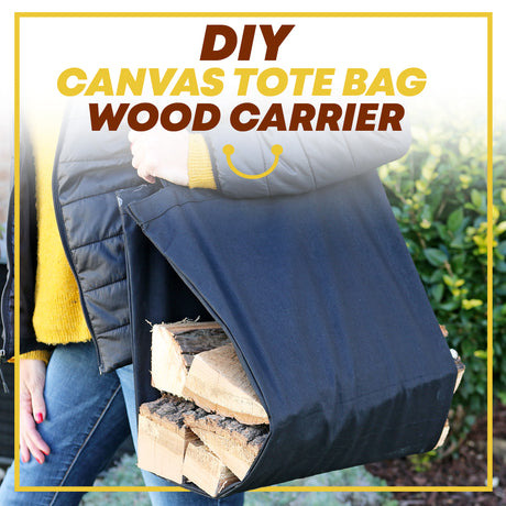 DIY Canvas Tote Bag Wood Carrier