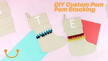 How-to Decorate Stockings,  DIY Custom Pom-Pom Stocking