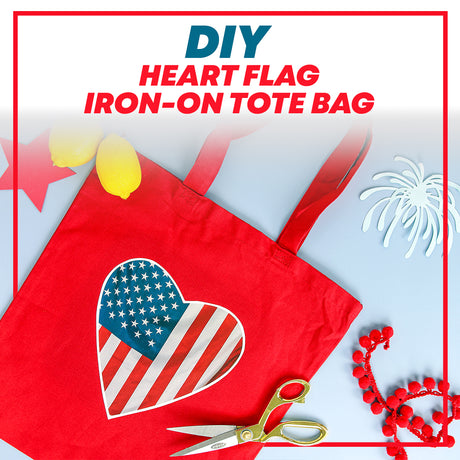 DIY Heart Flag Iron-on Tote Bag