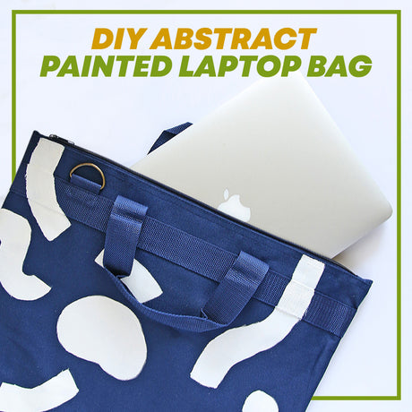 DIY Abstract Painted Laptop Bag