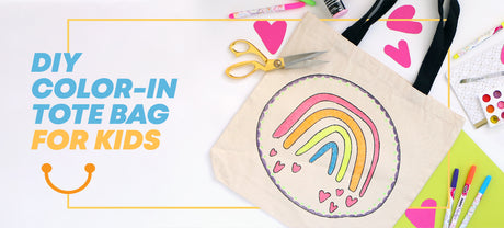 DIY Color-In Canvas Tote Bag for Kids