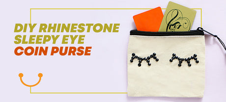 DIY Rhinestone Sleepy Eye Coin Purse