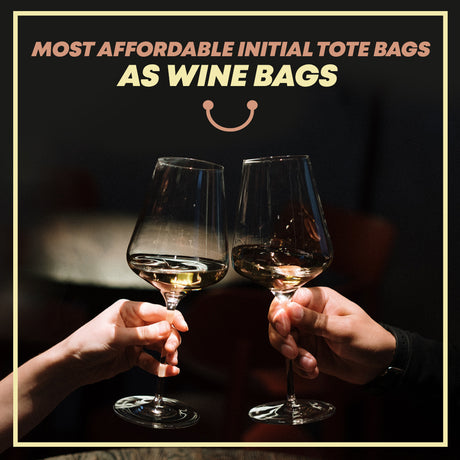 Most Affordable Initial Tote Bags as Wine Bags 