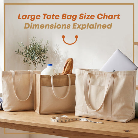 Large Tote Bag Size Chart: Dimensions Explained (With Real-Life Comparisons)