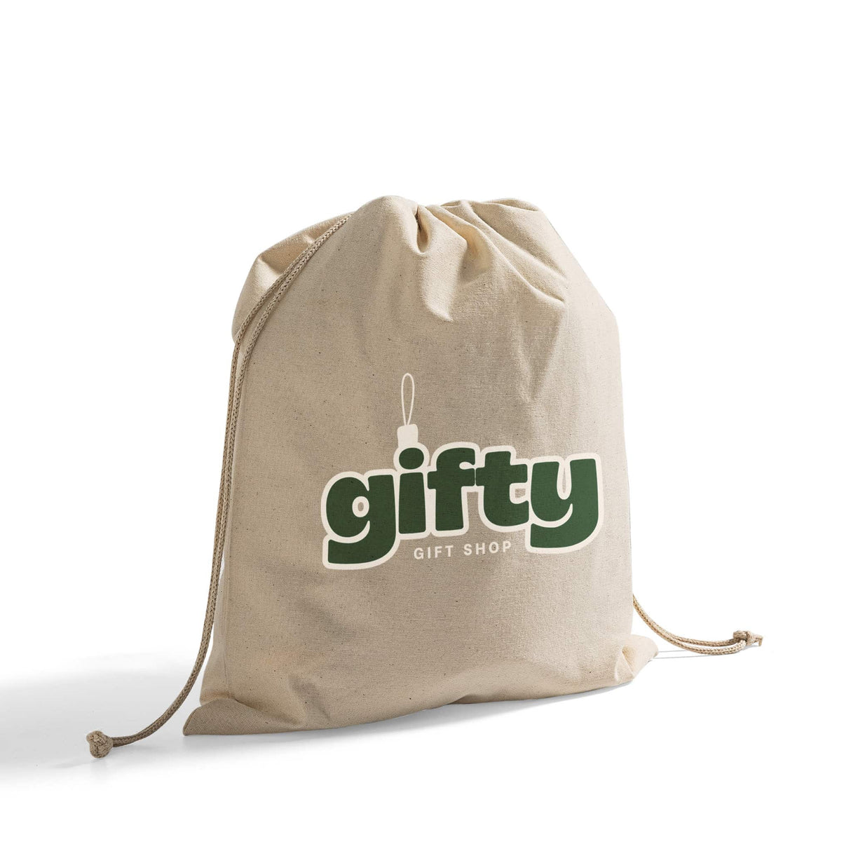 Cotton Canvas Value Drawstring Pouches / Favor Bags Customized - Personalized Drawstring Pouches With Your Logo