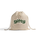 Cotton Canvas Value Drawstring Pouches / Favor Bags Customized - Personalized Drawstring Pouches With Your Logo
