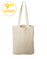 9" SMALL Cotton Tote Bag / Favor Gift Bags