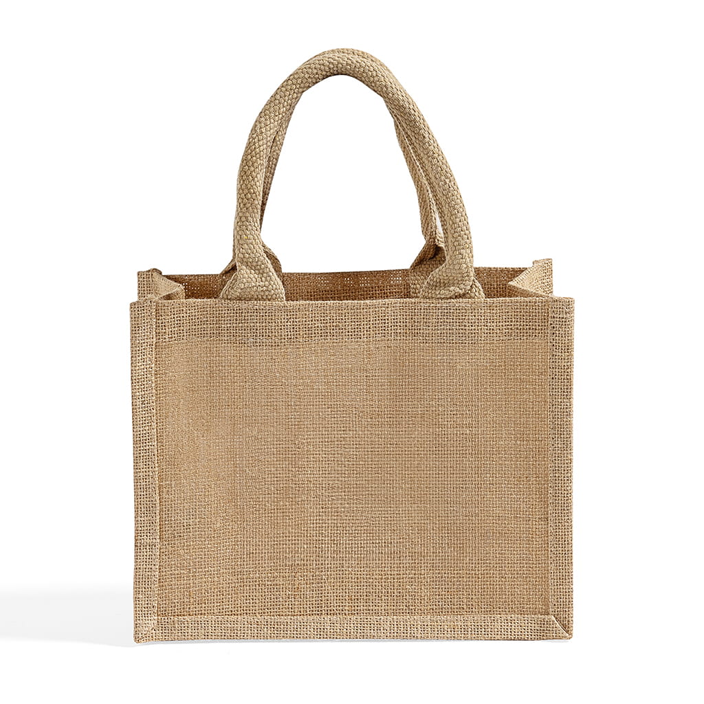 6 ct Rustic Wedding Favor Burlap Bags / Promotional Jute Totes - Pack of 6