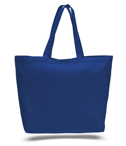 Closeout Extra-Large Heavy Canvas Tote Bags with Hook and Loop Closure