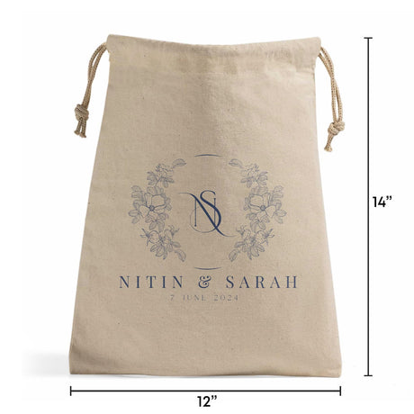 Custom Cotton Canvas Value Drawstring Pouches / Favor Bags