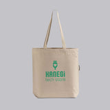 100% Organic Cotton Canvas Grocery Tote Bags W/Gusset - Organic Logo Tote Bags - OR210