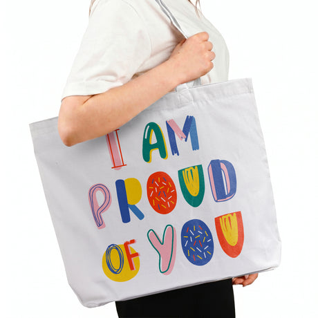 Custom Printed LARGE Soft-Touch Tote Bag - White