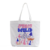Custom Printed LARGE Soft-Touch Tote Bag - White