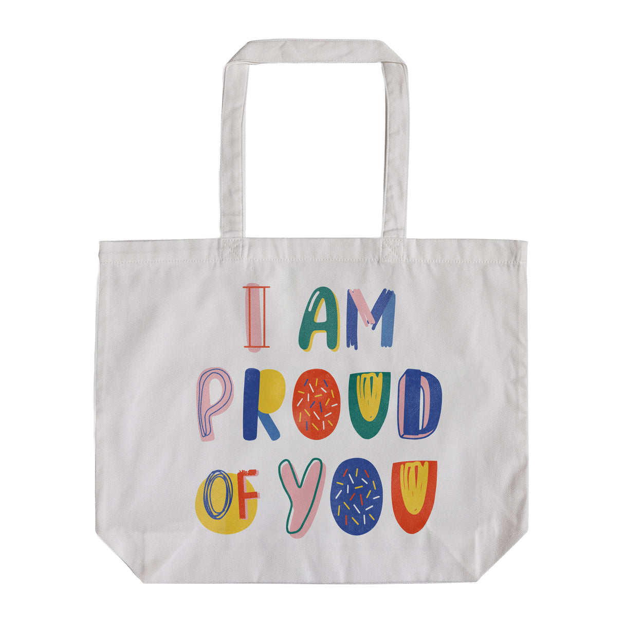 Custom Printed LARGE Soft-Touch Tote Bag - White