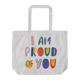 Custom Printed LARGE Soft-Touch Tote Bag - White