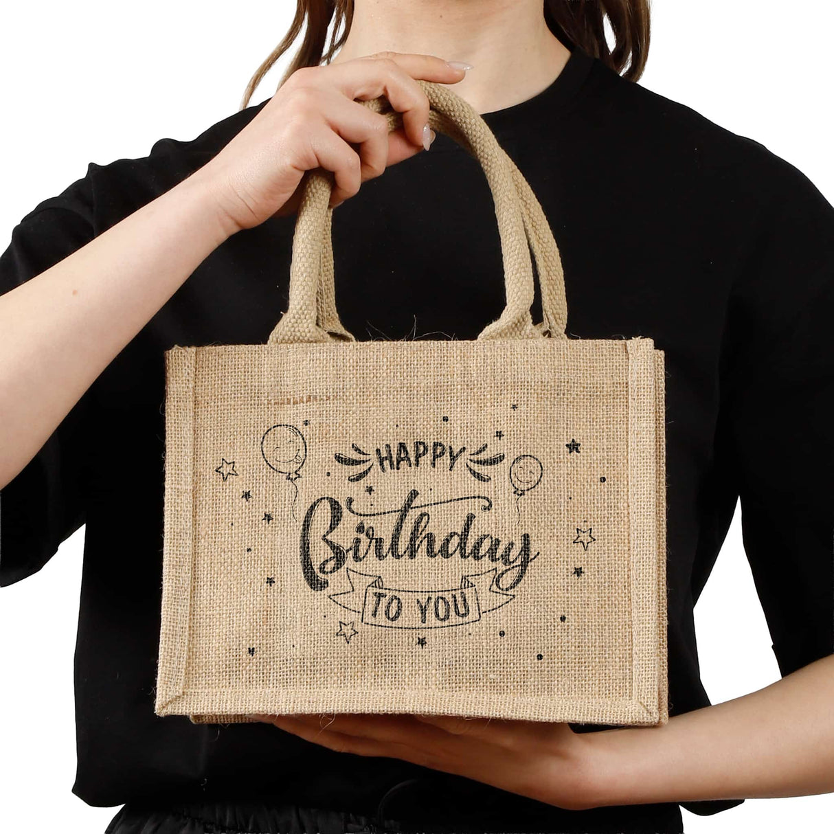 Custom Rustic Burlap Tote for Weddings and Parties
