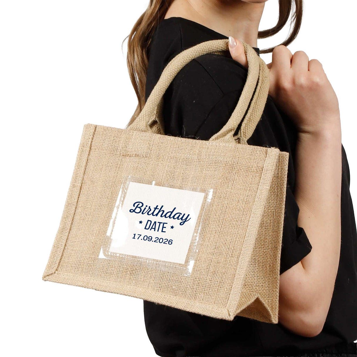 Custom Rustic Burlap Tote for Weddings and Parties