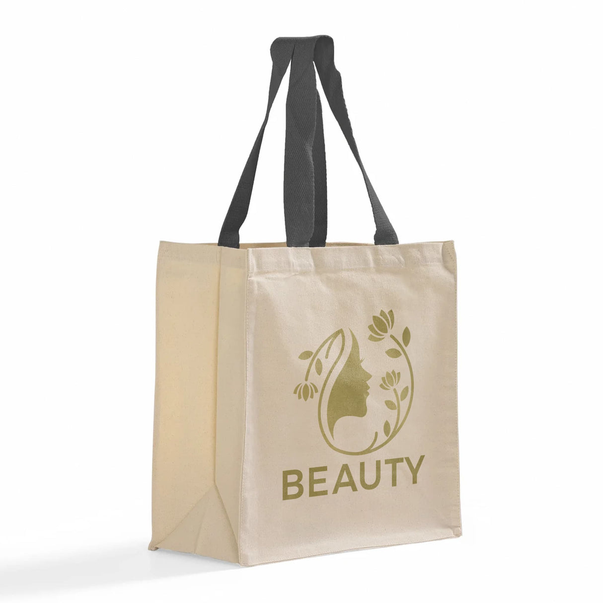 Custom Canvas Shopper Tote Bag With Logo