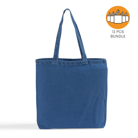 12 ct Heavy Cotton Denim Convention Tote Bag - By Dozen