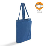 12 ct Heavy Cotton Denim Convention Tote Bag - By Dozen