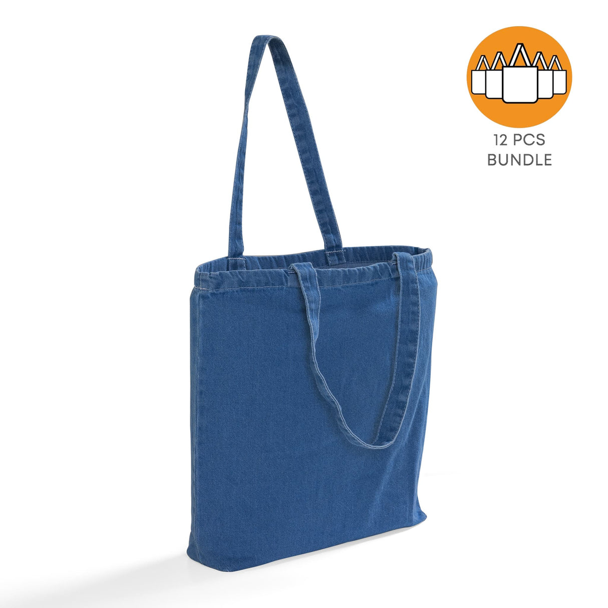 12 ct Heavy Cotton Denim Convention Tote Bag - By Dozen