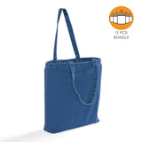 12 ct Heavy Cotton Denim Convention Tote Bag - By Dozen