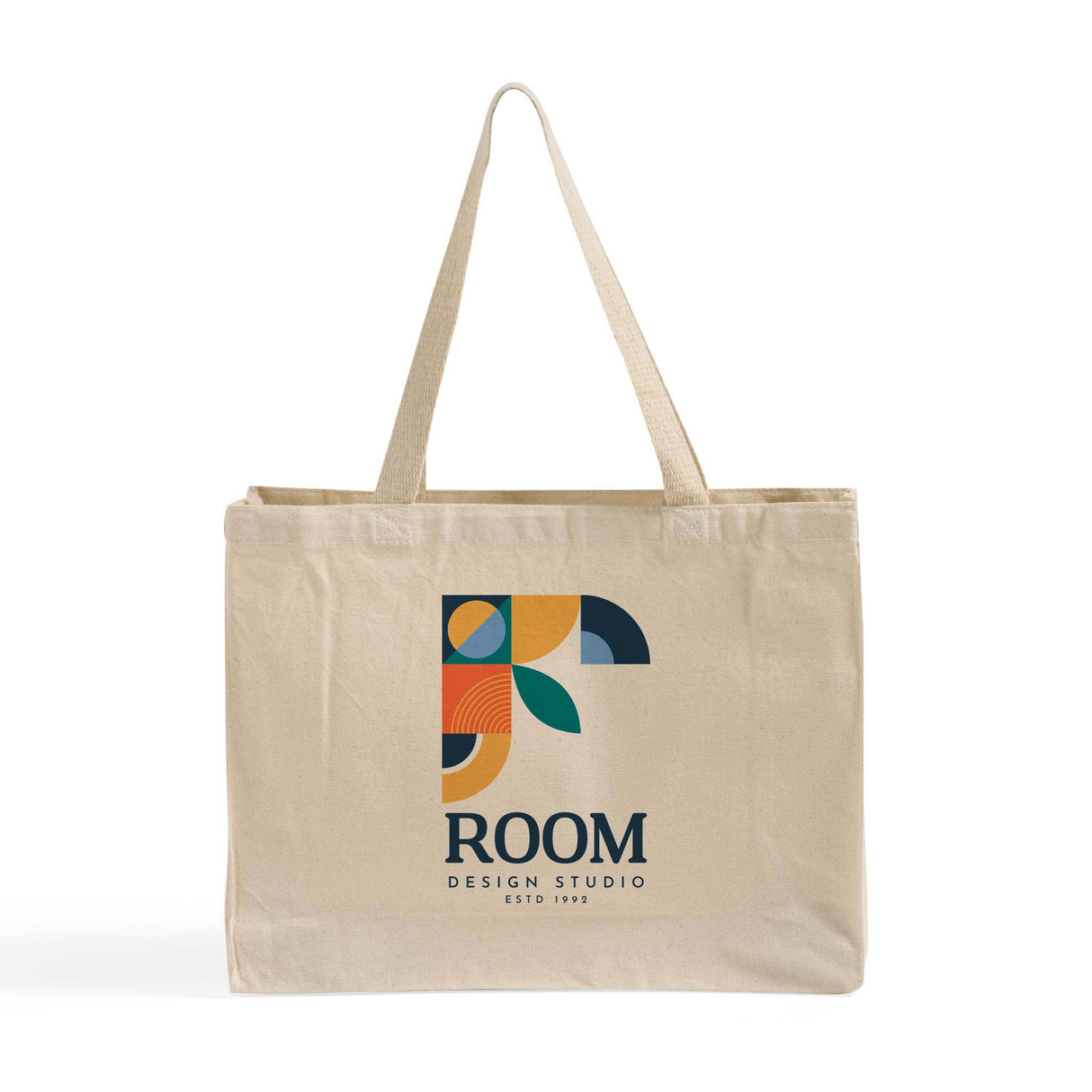 Full Gusset Heavy Canvas Horizontal  Tote Bags Customized - Personalized Full Gusset Tote Bags With Your Logo - TF275