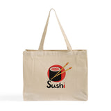 Full Gusset Heavy Canvas Horizontal  Tote Bags Customized - Personalized Full Gusset Tote Bags With Your Logo - TF275