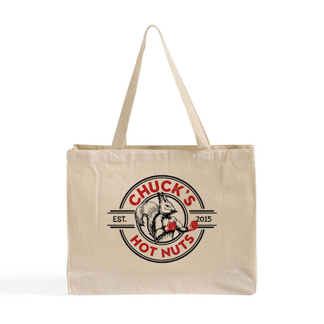 Full Gusset Heavy Canvas Horizontal  Tote Bags Customized - Personalized Full Gusset Tote Bags With Your Logo - TF275