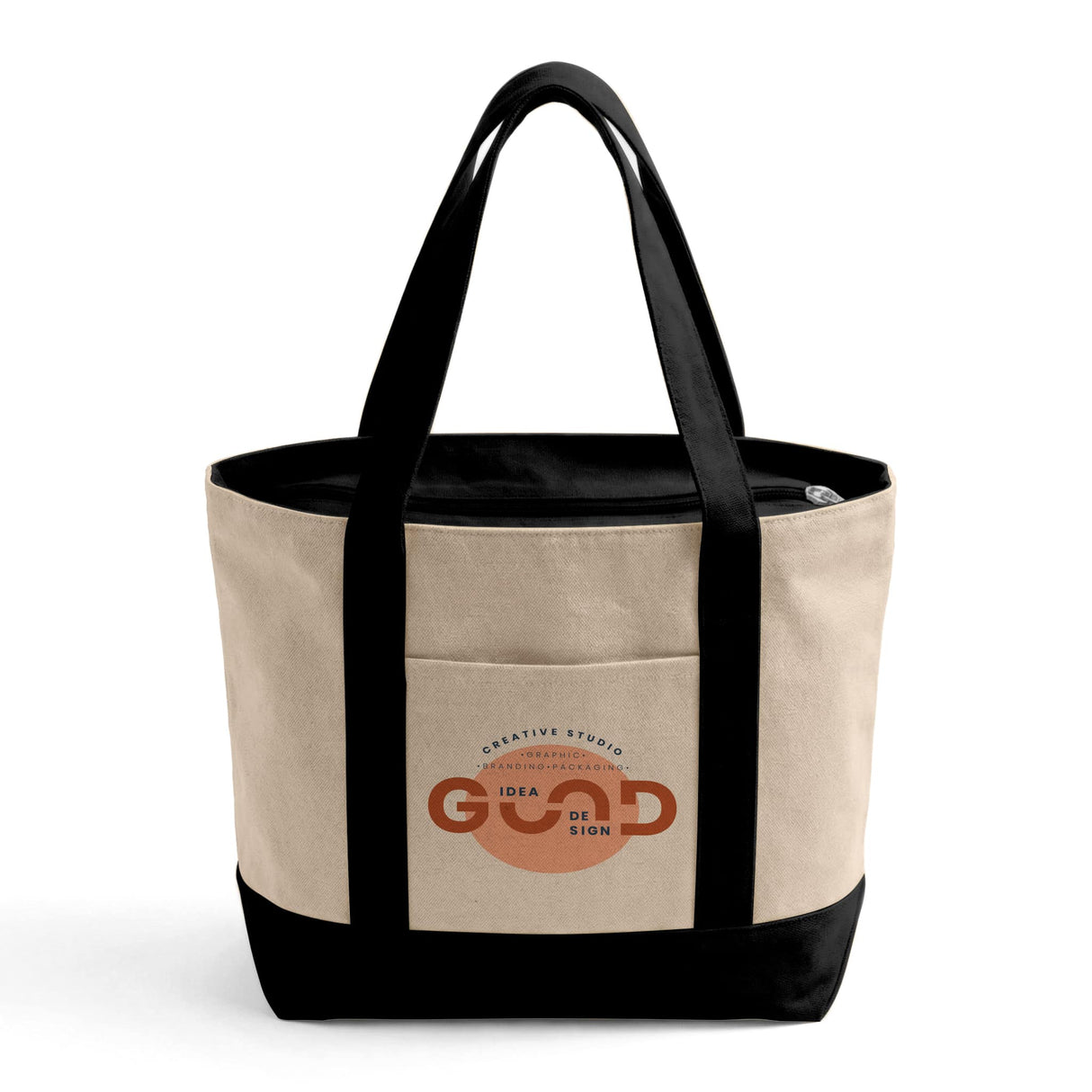 Custom Iconic Zipper Shopping Bag