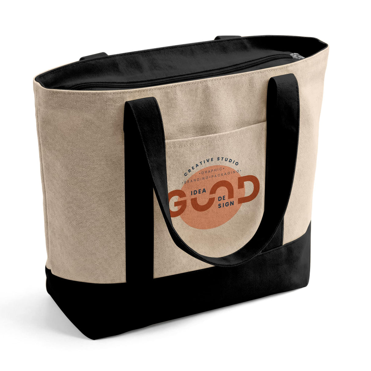Custom Iconic Zipper Shopping Bag
